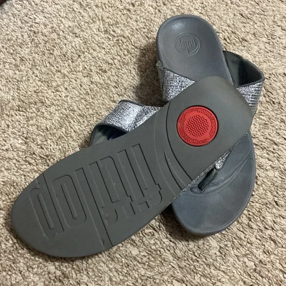 FitFlop Women's Silver Sandals - Picture 2 of 2